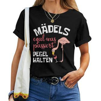 Girls Egal Was Passed Pegel Halten Flamingo Jga Party S T-shirt Frauen - Seseable