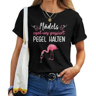 Girls Pegel Halten Mallorca Flamingo Beer Jga Malle Fun T-shirt Frauen - Geschenkecke