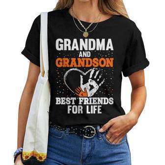 Grandma And Grandson Best Friends For Life Women T-shirt - Thegiftio UK