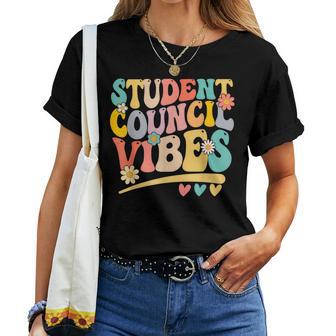 Groovy Student Council Vibes Retro School Student Council Women T-shirt - Thegiftio UK