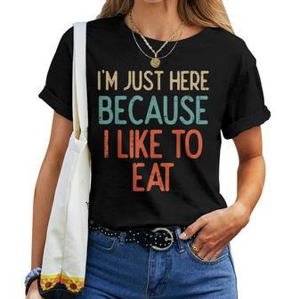 Gym Just Here Because I Like To Eat Fitness Diet Men Women T-shirt - Thegiftio UK