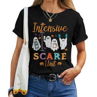 Halloween Icu Nurse Intensive Scare Unit Scrub Top Men Women T-shirt - Thegiftio UK