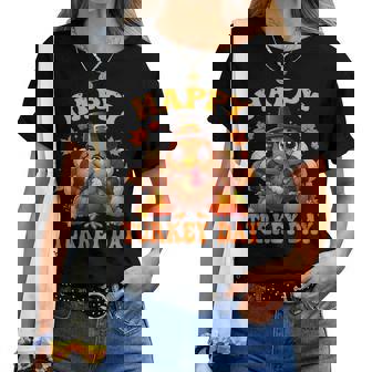 Happy Turkey Day For Happy Thanksgiving Fall Women T-shirt - Thegiftio UK