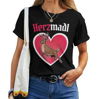 Herzmadl Deer Dirndl Costume Women's T-shirt Frauen - Geschenkecke