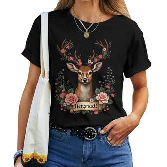 Herzmadl Wiesn Costume Suitable For Oktoberfest T-shirt Frauen - Geschenkecke