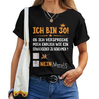 Ich Bin 30 Jahre Adult Birthday S T-shirt Frauen - Geschenkecke