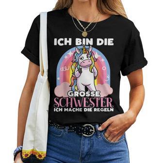 Ich Bin Die Große Schwester Schwewister Girls' Unicorn T-shirt Frauen - Geschenkecke