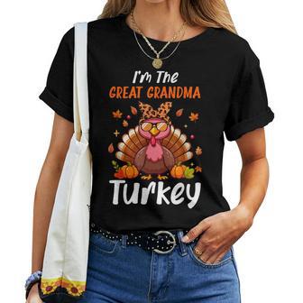 I'm Great Grandma Turkey Thanksgiving Proud Family Women T-shirt - Thegiftio UK