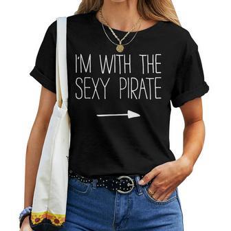 I'm With The Sexy Pirate Adult Costume Women T-shirt - Thegiftio UK