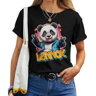 Lennox Beautiful Boys' Name With Cute Panda T-shirt Frauen - Geschenkecke