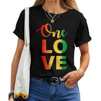 Love One Rasta Reggae Hipster Jamaica Vacation Women T-shirt - Thegiftio UK