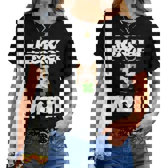 Lucky Boxer Mom Lover Dog Cute Puppy Mother Women T-shirt - Monsterry