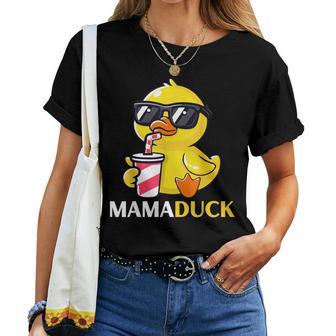 Mama Duck Rubber Duck Birthday Party Family Matching Women T-shirt - Thegiftio UK