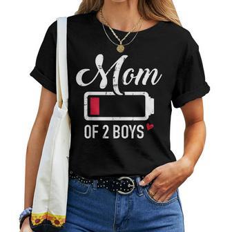 Mamaon Zwei Jungs Empty Battery 2 Sons T-shirt Frauen - Geschenkecke