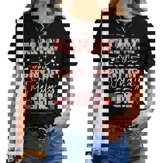 Mamaw Of The Berry First Birthday Girl Sweet Strawberry Women T-shirt | Mazezy