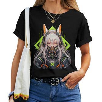 Manga Aesthetic Easter Bunny Ears Cyberpunk Harajuku T-shirt Frauen - Geschenkecke