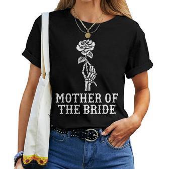 Mother Of The Bride Skeleton Gothic Bachelorette Wedding Women T-shirt - Thegiftio UK