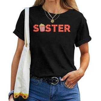 Movie Night Party Sister Movie Theme Birthday Party Matching Women T-shirt - Monsterry