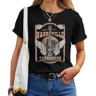 Nashville Tn Music City Cool Funintage Graphic T-shirt Frauen - Geschenkecke