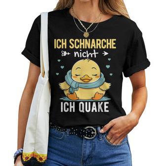 Nightdress Ich Schnarche Nicht Ich Quake Sleep Duck T-shirt Frauen - Geschenkecke