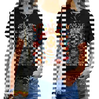Hispanic Heritage Latina Power Flowers Girls Women T-shirt | Mazezy