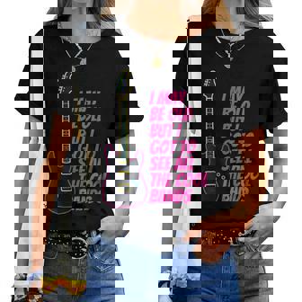 Pink Guitar I May Be Old But I Got To See All The Cool Bands Women T-shirt - Monsterry