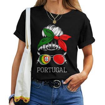 Portuguese Girl Portugal Woman Proud Portugal Flag Bandana T-shirt Frauen - Geschenkecke