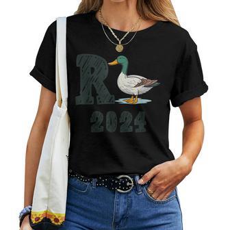 R Ente 2024 Rente 2024 Duck Retirement T-shirt Frauen - Geschenkecke