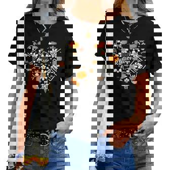 Radiology Fall Heart Xray Tech Autumn Pumpkin Thanksgiving Women T-shirt - Thegiftio UK