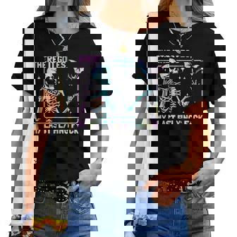 There It Goes My Last Flying F-Ck Tie Dye Skeleton Sarcastic Women T-shirt - Seseable