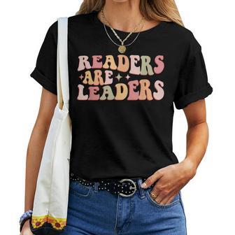 Readers Are Leaders Teacher Student First Day Back To School Women T-shirt - Thegiftio UK