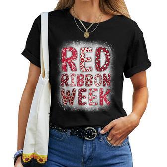 Red Ribbon Week Groovy Red Ribbon Awareness For Men Women T-shirt - Thegiftio UK