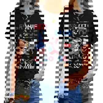 Red White And Blue Oncology Nurse Crew Patients 4Th July Day Women T-shirt | Mazezy