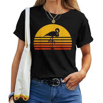 Retro Flamingointage Sunset Flamingo T-shirt Frauen - Geschenkecke