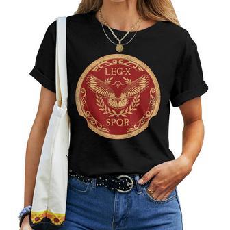 Roman Eagle Legio X Equestris Roman Legion Emblem T-shirt Frauen - Geschenkecke