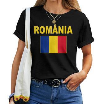 Romania Flag Romania Steagul Romaniei Romanian Flags T-shirt Frauen - Seseable