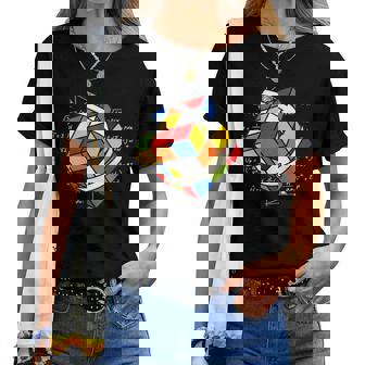 Rubik Cube Magic Cube Cube Rétro Rubiintage Nerd T-shirt femme - Cadeauxyz