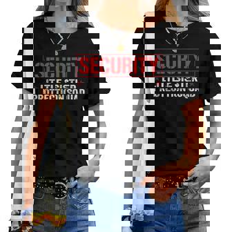 Security Little Sister Protection Squad Big Brother Women T-shirt - Thegiftio UK