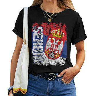 Serbia Flag Women's Children's Serbia T-shirt Frauen - Seseable