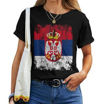 Serbia Flag For And Serbia T-shirt Frauen - Seseable