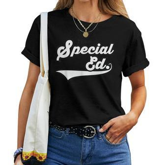 Special Ed Team School Teacher Sped Baseball-Style Women T-shirt - Monsterry DE