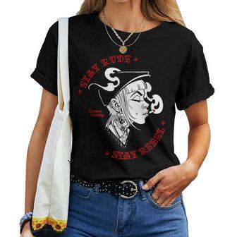 Stay Rude Stay Rebel Girl Skinbyrd Ska Punk T-shirt Frauen - Geschenkecke