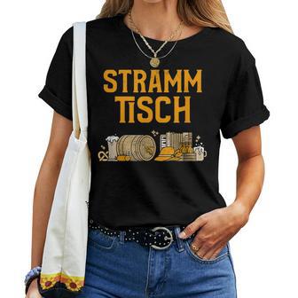 Strammtisch Stammtisch Beer Stramm Hackenstramm T-shirt Frauen - Geschenkecke