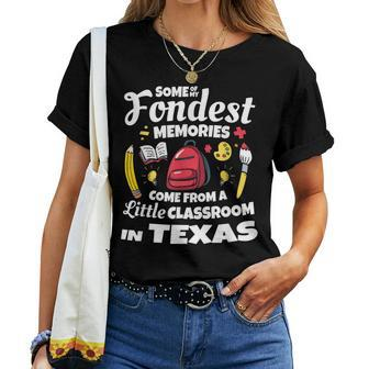 Texas Teacher Classroom Memories Cute School Women T-shirt - Monsterry UK