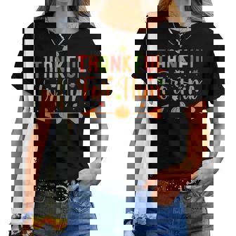 Thankful For Him Couples Fall Matching Couple Thanksgiving Women T-shirt - Thegiftio UK