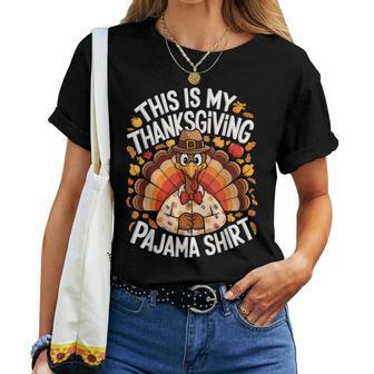 This Is My Thanksgiving Pajama Adult Kid Pjs Women T-shirt - Thegiftio UK