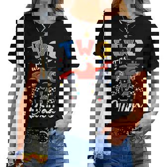 Two Fast 2 Curious Racing 2Nd Birthday Boy Girl Women T-shirt - Thegiftio