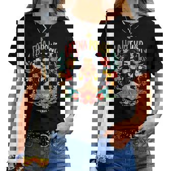 Vintage Latina Power Retro Flowers Hispanic Heritage Month Women T-shirt | Mazezy