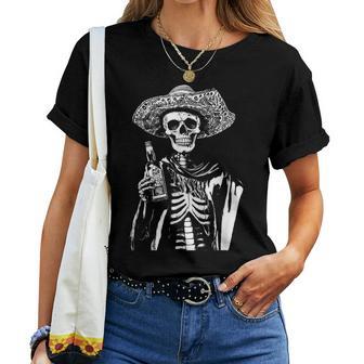 Vintage Skeleton Tequila Mexico Dia De Los Muertos T-shirt Frauen - Geschenkecke