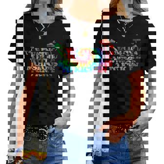 Waiting For The Mushrooms To Kick In Hippie Women T-shirt | Mazezy